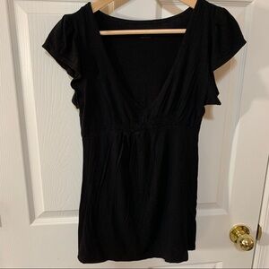 EUC Sarah Spencer Gathered V-neck Top